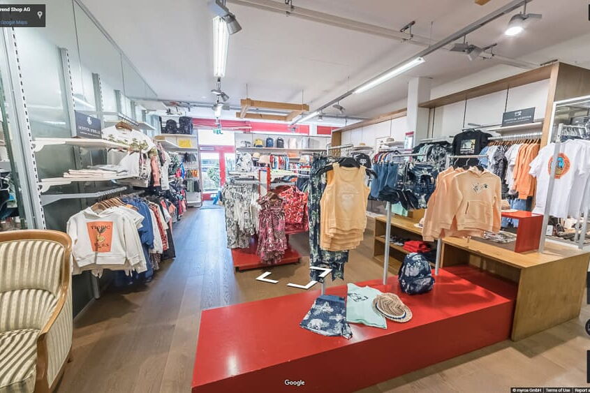 Sport Trend Shop Kindermode Abteilung Virtueller Rundgang